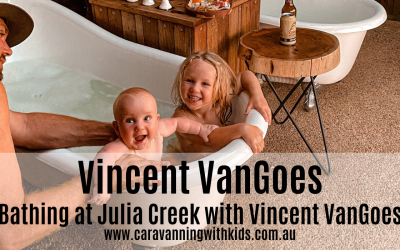 Bathing in Julia Creek with Vincent VanGoes