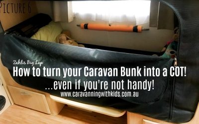 How to turn your caravan bunk into a cot!